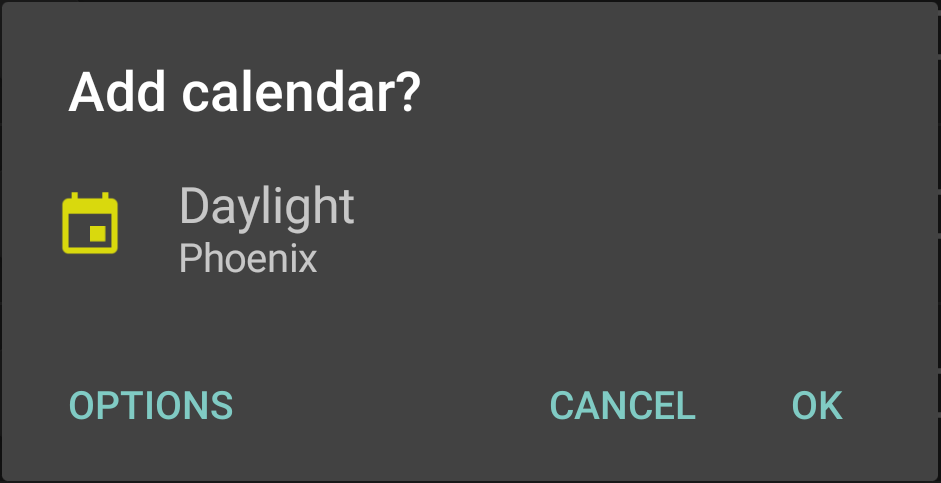 Add Calendar