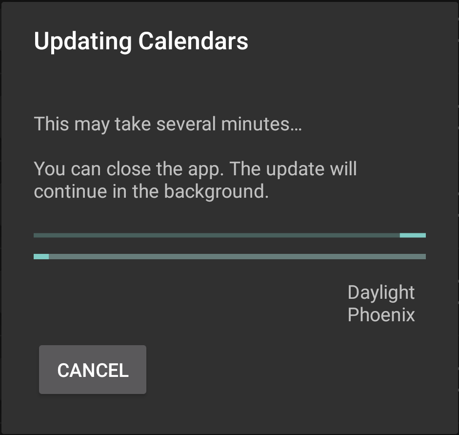 Update Progress