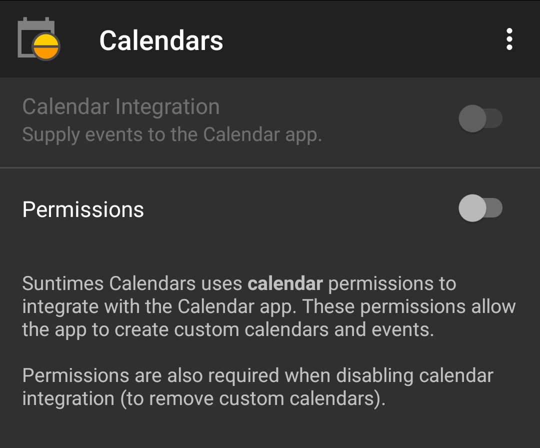 Calendar Integration