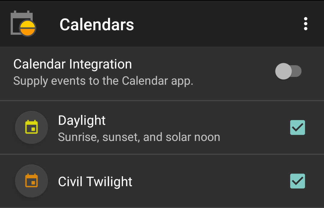 Calendar Integration