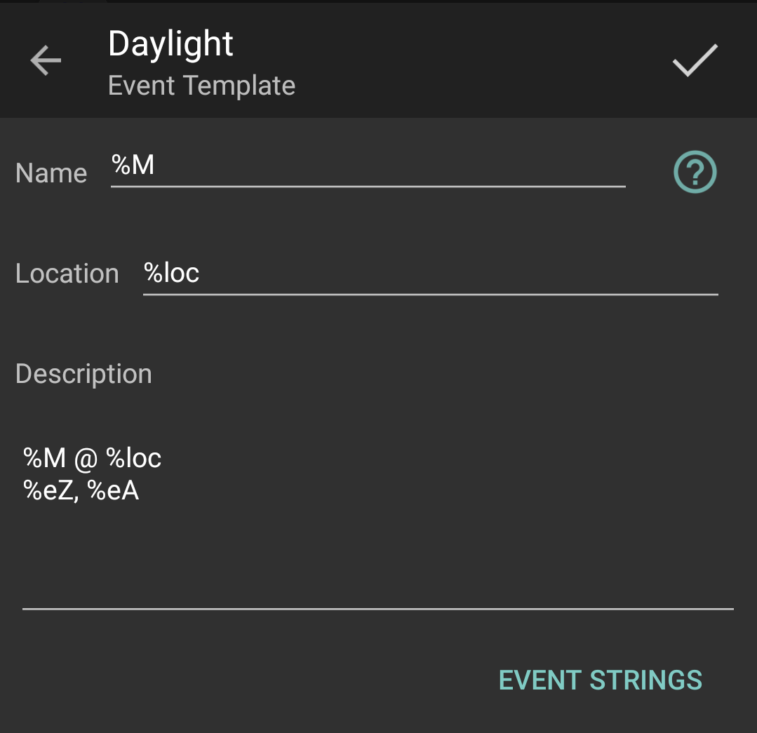 Event Template