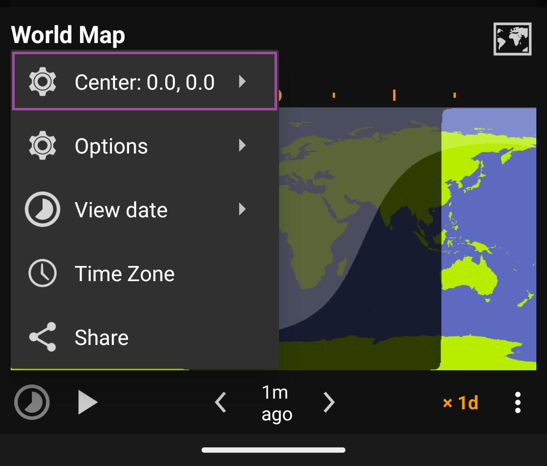 World Map (Center)