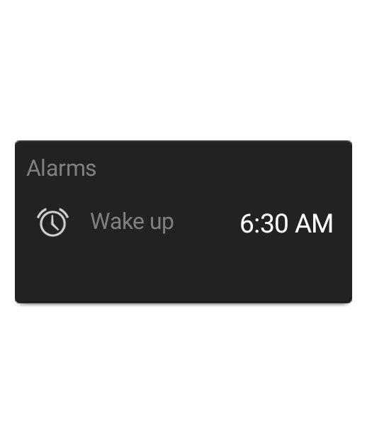 Alarm Widget (2x2)